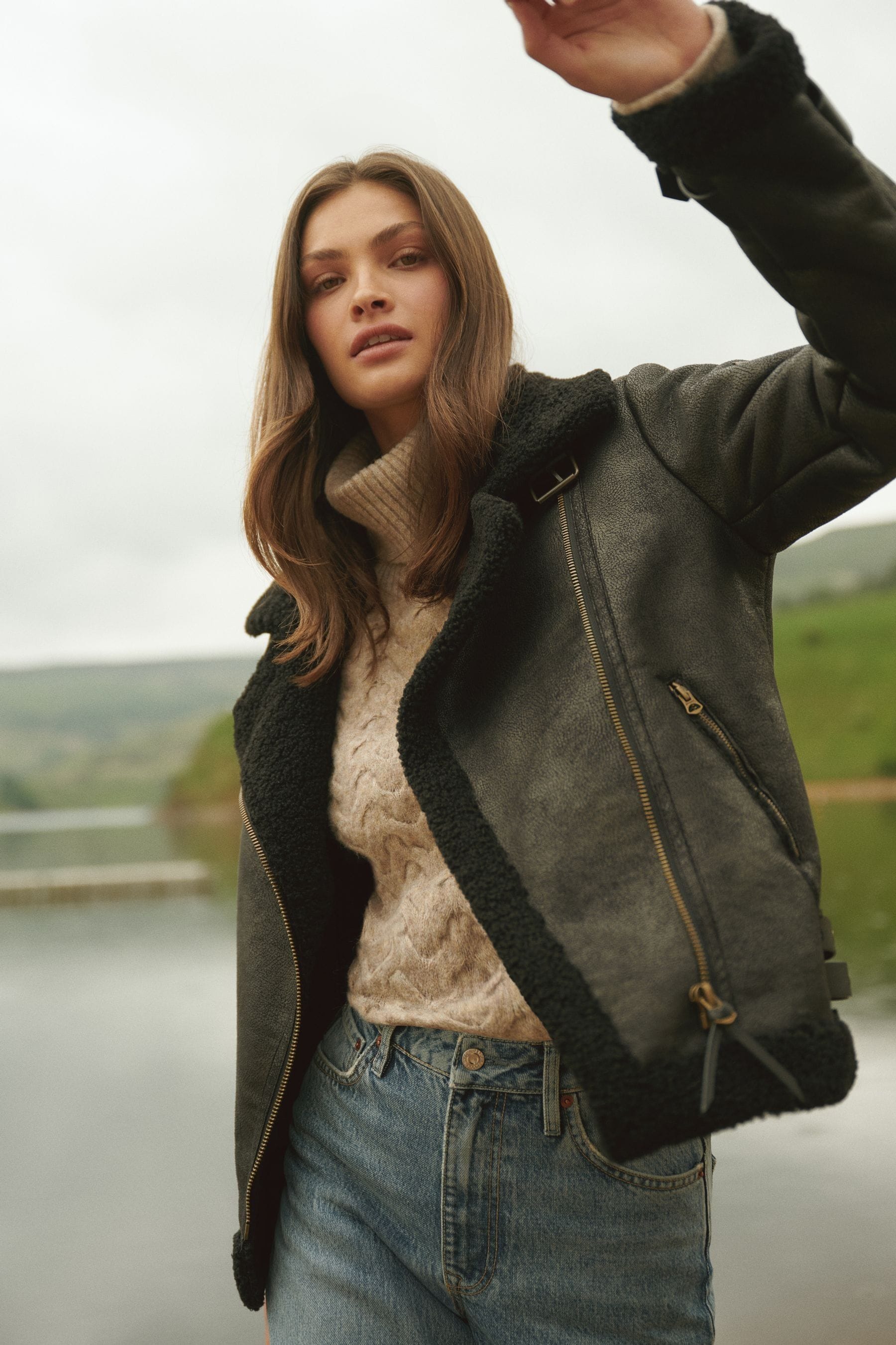 Superdry shearling jacket online