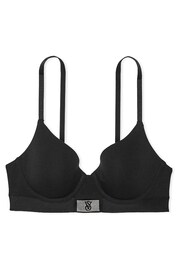 Victoria's Secret Black Lightly Lined Demi Shine Patch Bra - Image 3 of 3