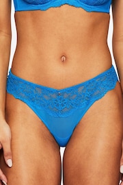 Ann Summers Blue Sexy Lace Planet Thong - Image 1 of 5