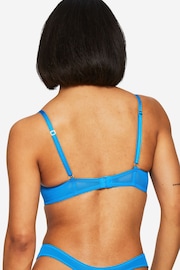 Ann Summers Blue Sexy Lace Planet Padded Plunge Bra - Image 2 of 5