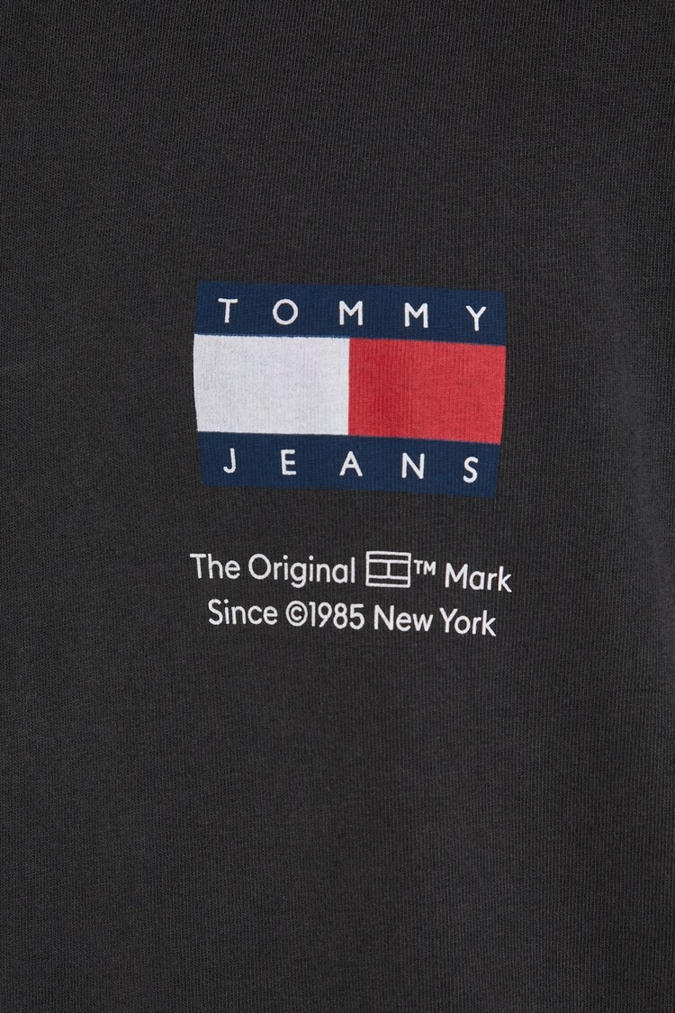 Tommy Jeans Black Regular Fit Unisex Fun Novelty T-Shirt - Image 6 of 6