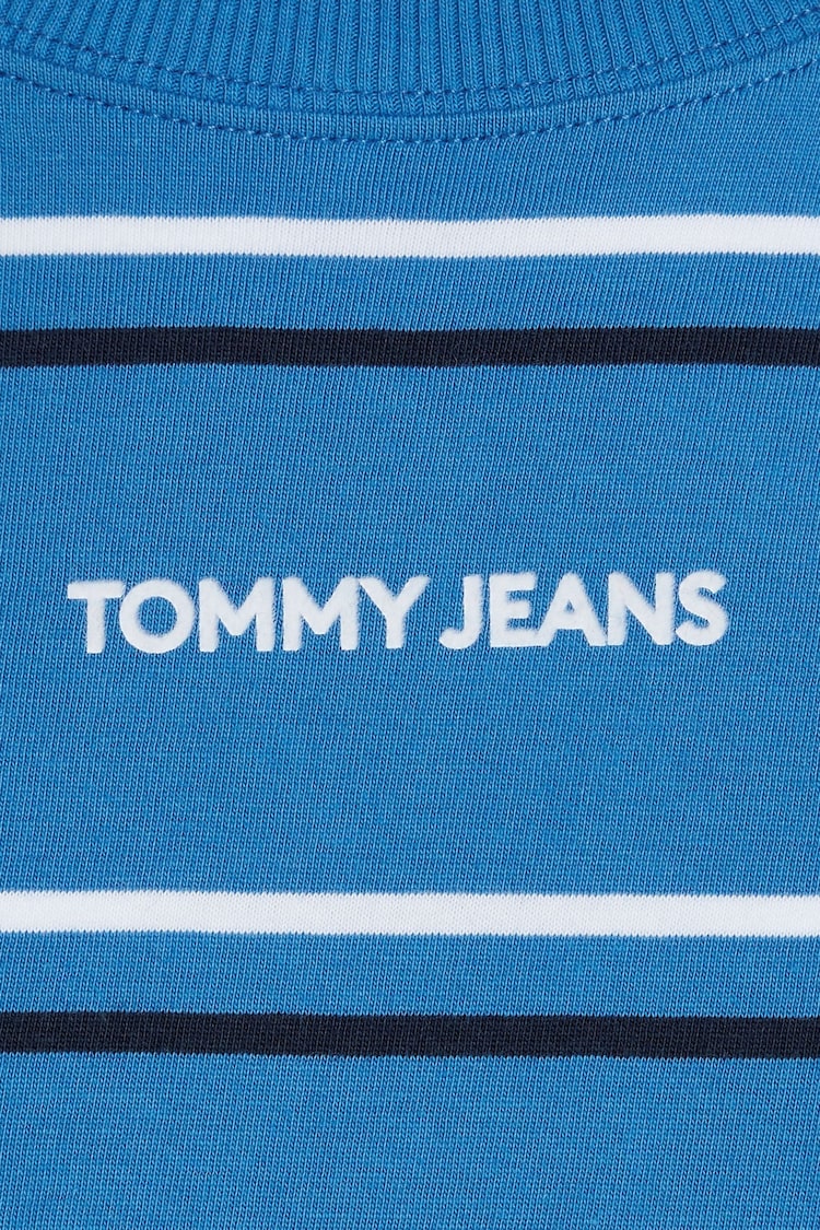 Tommy Jeans Blue Regular Fit Classic Stripe T-Shirt - Image 6 of 6