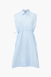 French Connection Blue Rhodes Poplin Shirt Dress - Image 4 of 4