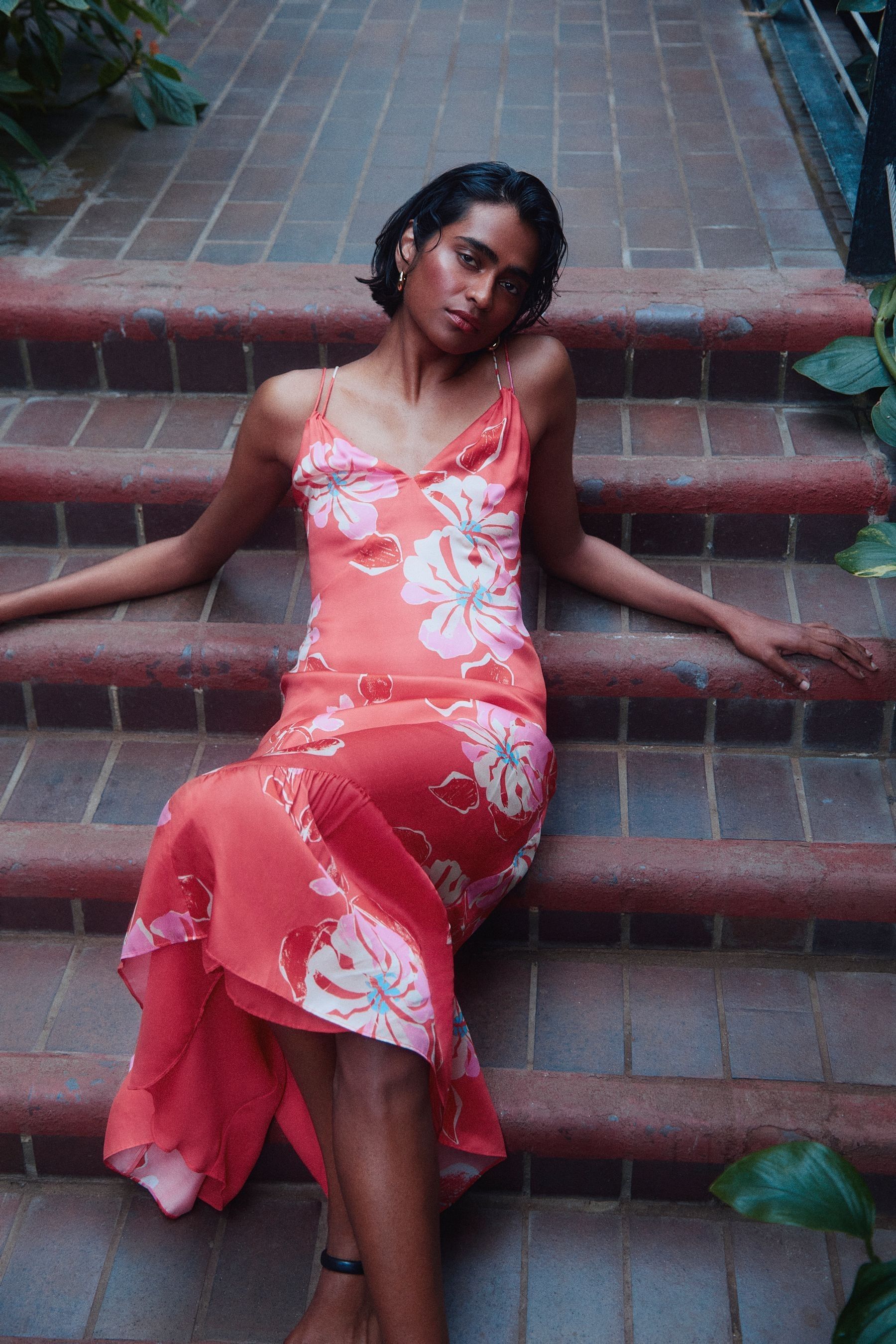 Buy Whistles Orange Hibiscus Print Raffa Dress from the Next UK online shop