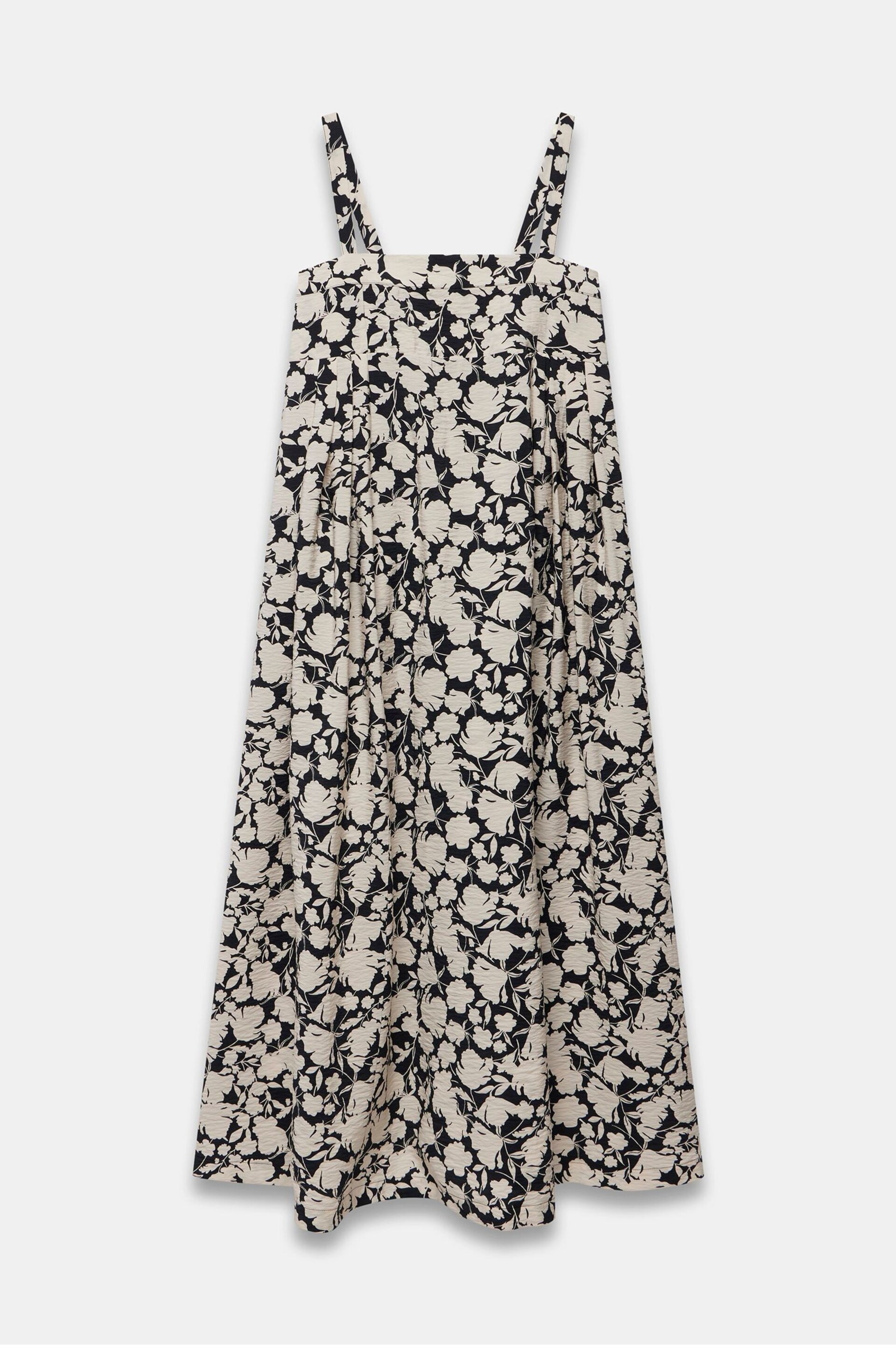 Mint Velvet Black Floral Midi Dress - Image 1 of 3