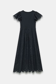 Mint Velvet Black Broderie Midi Dress - Image 4 of 4