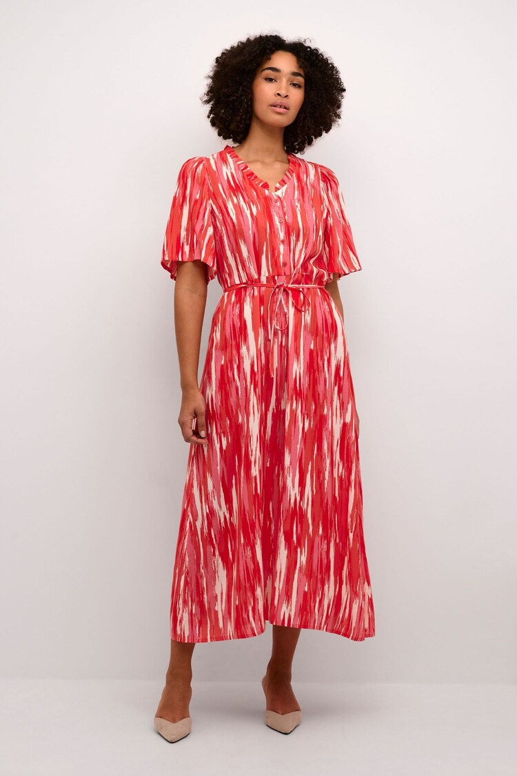 Kaffe Arina Half Sleeve V-Neck Maxi Dress - Image 1 of 3