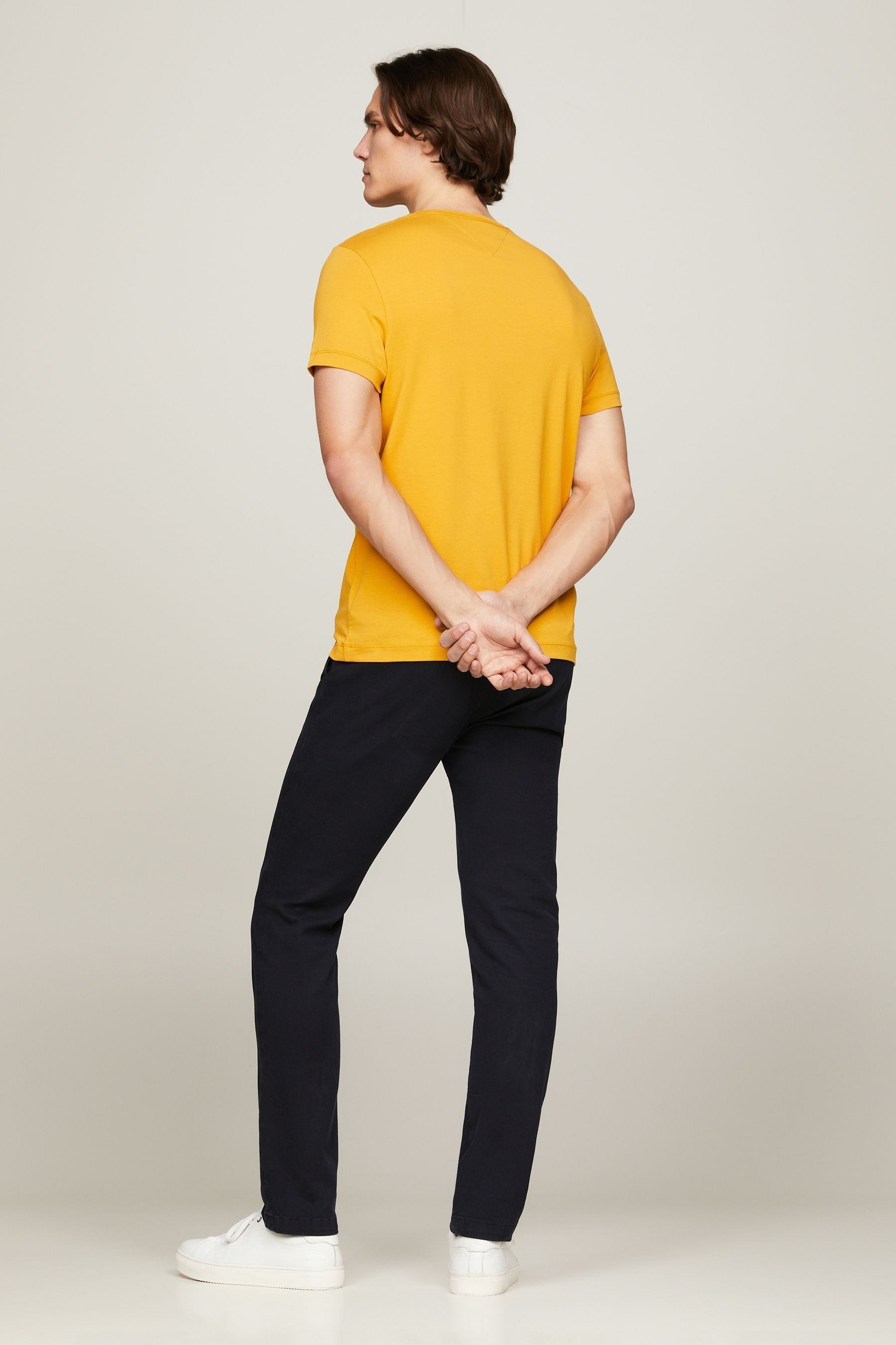 Buy Tommy Hilfiger Yellow Slim Fit Core Stretch Crew Neck T Shirt from the Next UK online shop