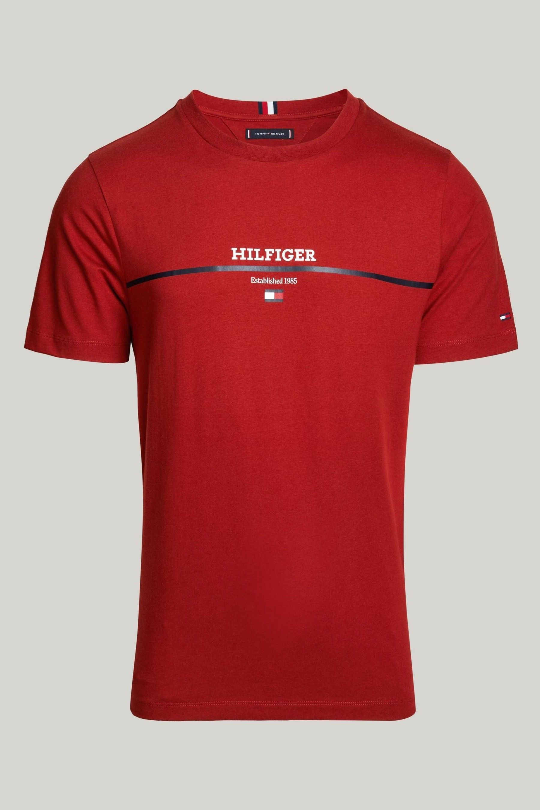 Tommy hilfiger red t shirt sale
