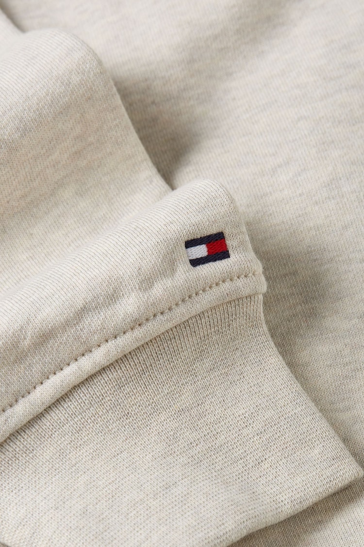 Tommy Hilfiger White Terry Half Zipped Sweatshirt - Image 6 of 6