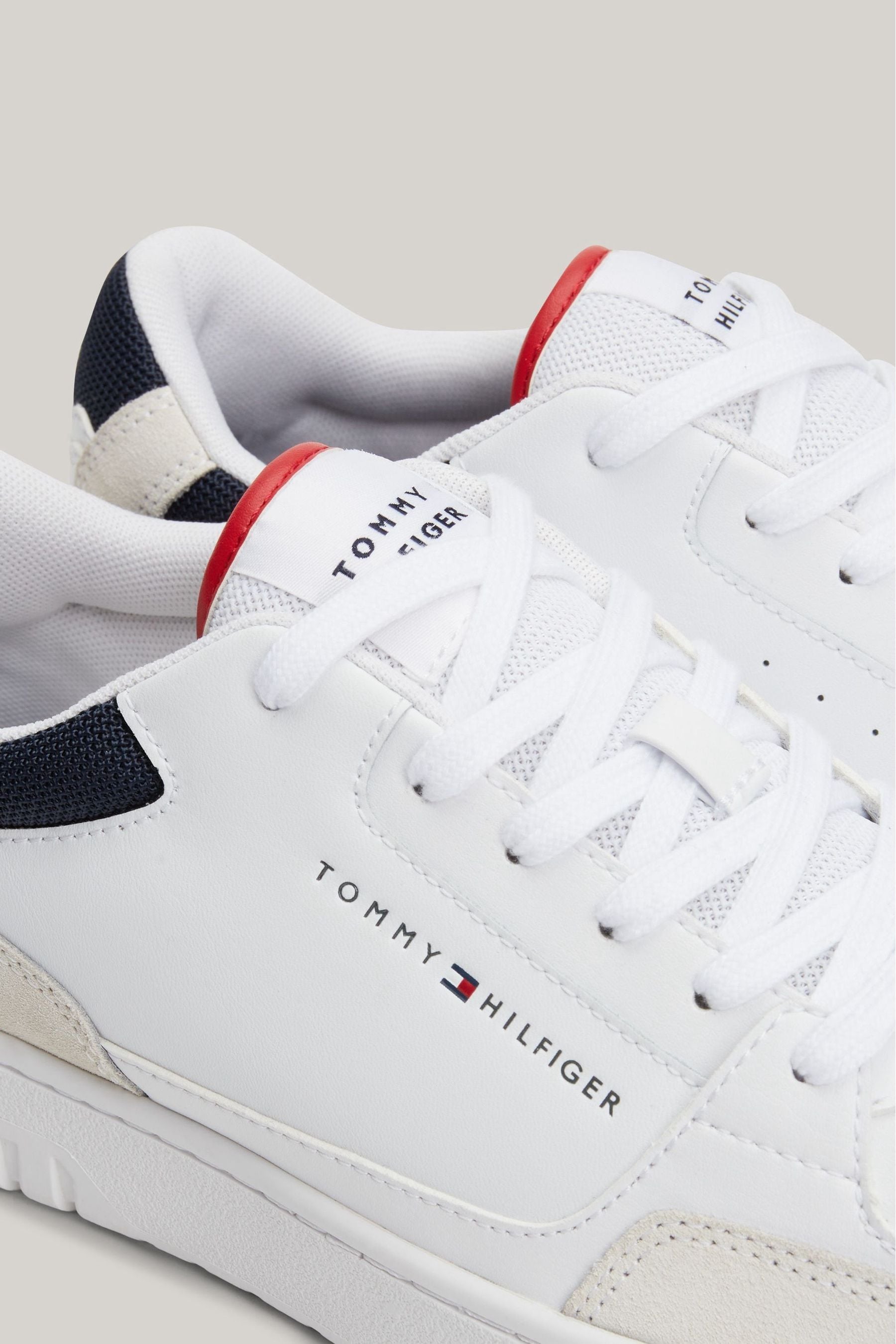 Buy Tommy Hilfiger White Basket Core Mix Essential Trainers from Next Canada