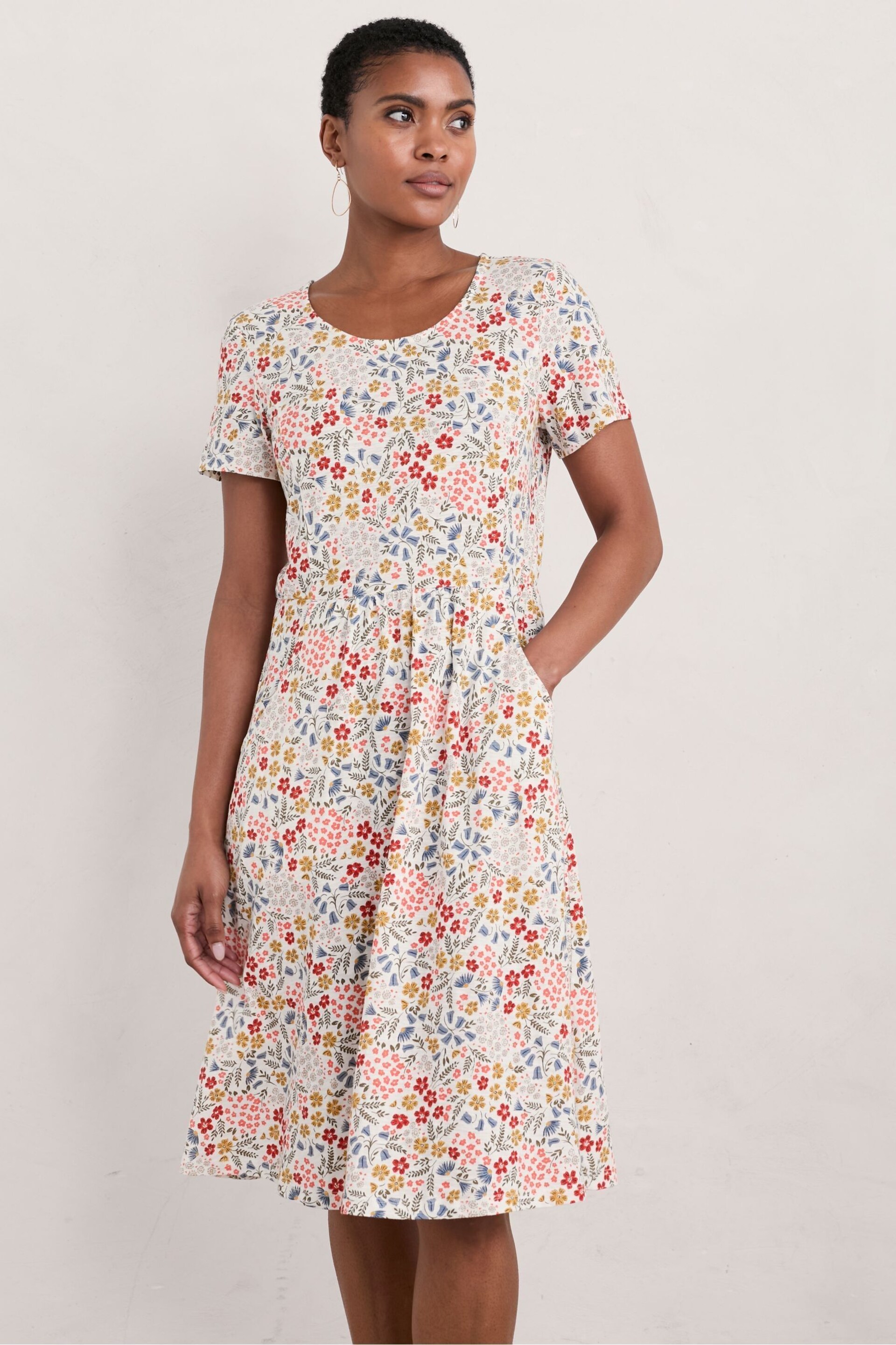 Seasalt Cornwall Multi Petite Multi Enor Fit and Flare Dress - Image 1 of 5