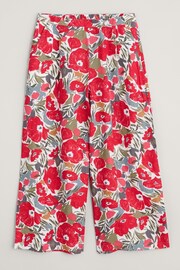 Seasalt Cornwall Red Multi Peaceful Haven Linen Culottes - Image 6 of 7