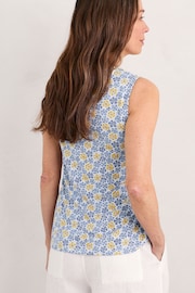 Seasalt Cornwall Blue Millbank Sleeveless Jersey Top - Image 2 of 5