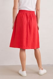 Seasalt Cornwall Red Pepper Moth Linen Skirt - Image 3 of 5