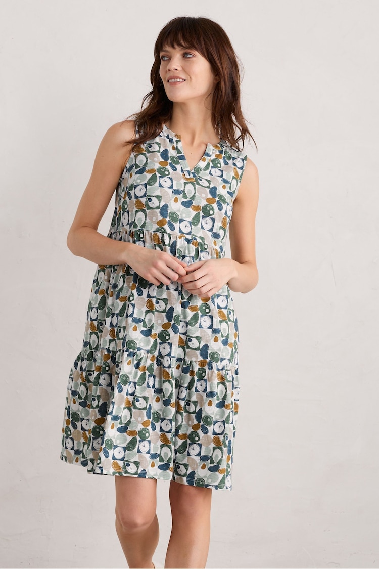 Seasalt Cornwall Green Petite Petite Bodelva Sleeveless Jersey Dress - Image 2 of 5