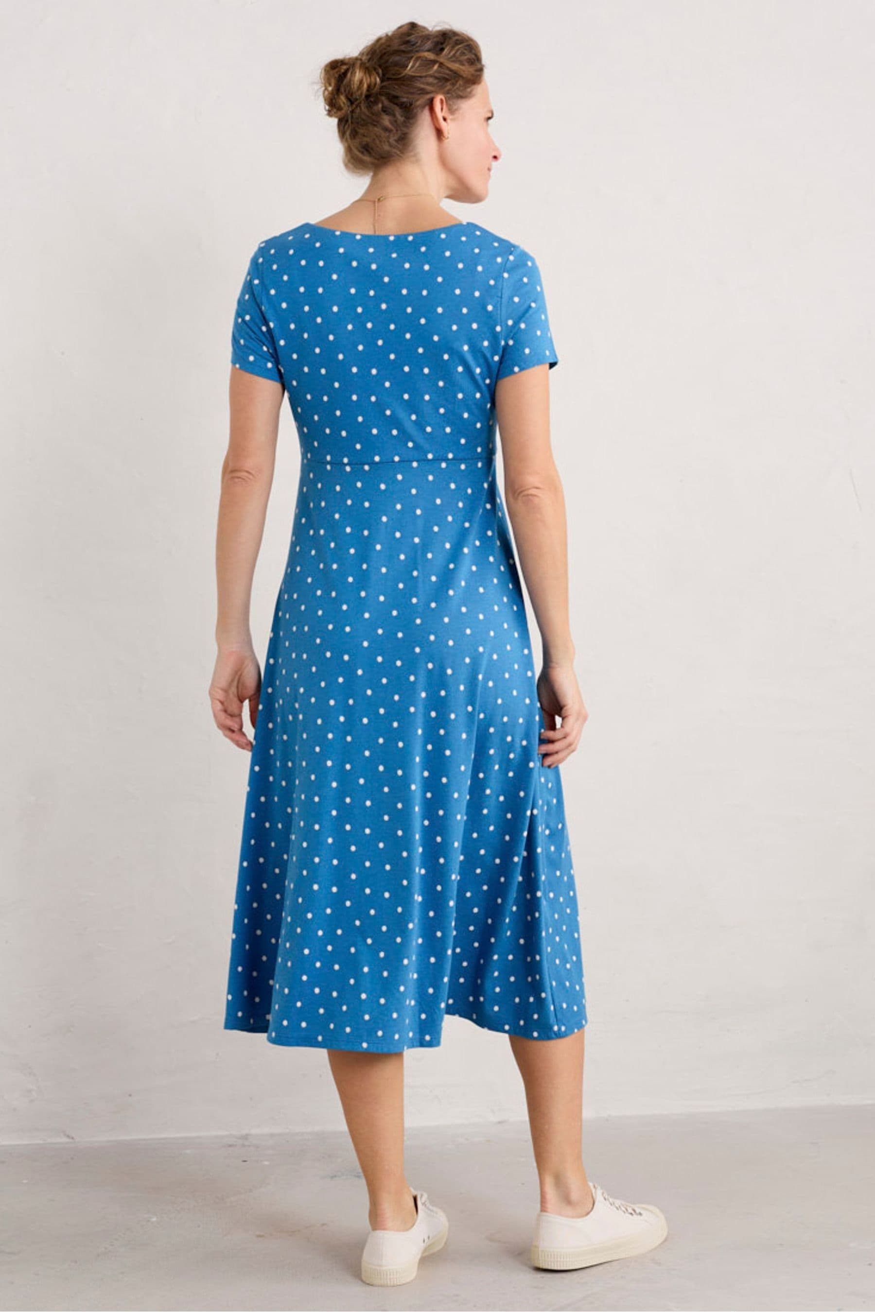 Buy Seasalt Cornwall Light Blue Petite Sky Beyond Sleeveless V Neck Dress from Next Luxembourg