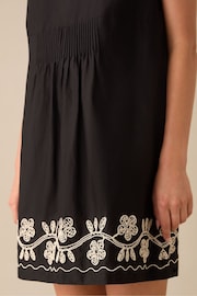 Ro&Zo Embroidery Frill Short Black Dress - Image 6 of 8