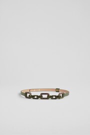 LK Bennett Green Aspen Resin Chain Leather Belt - Image 1 of 2
