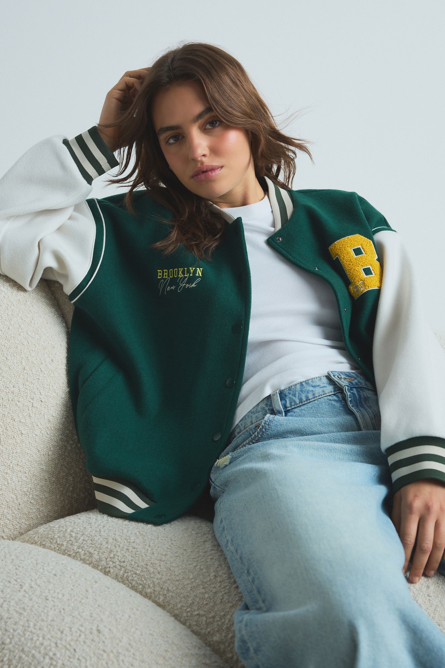 Green Varsity Lounge Jacket