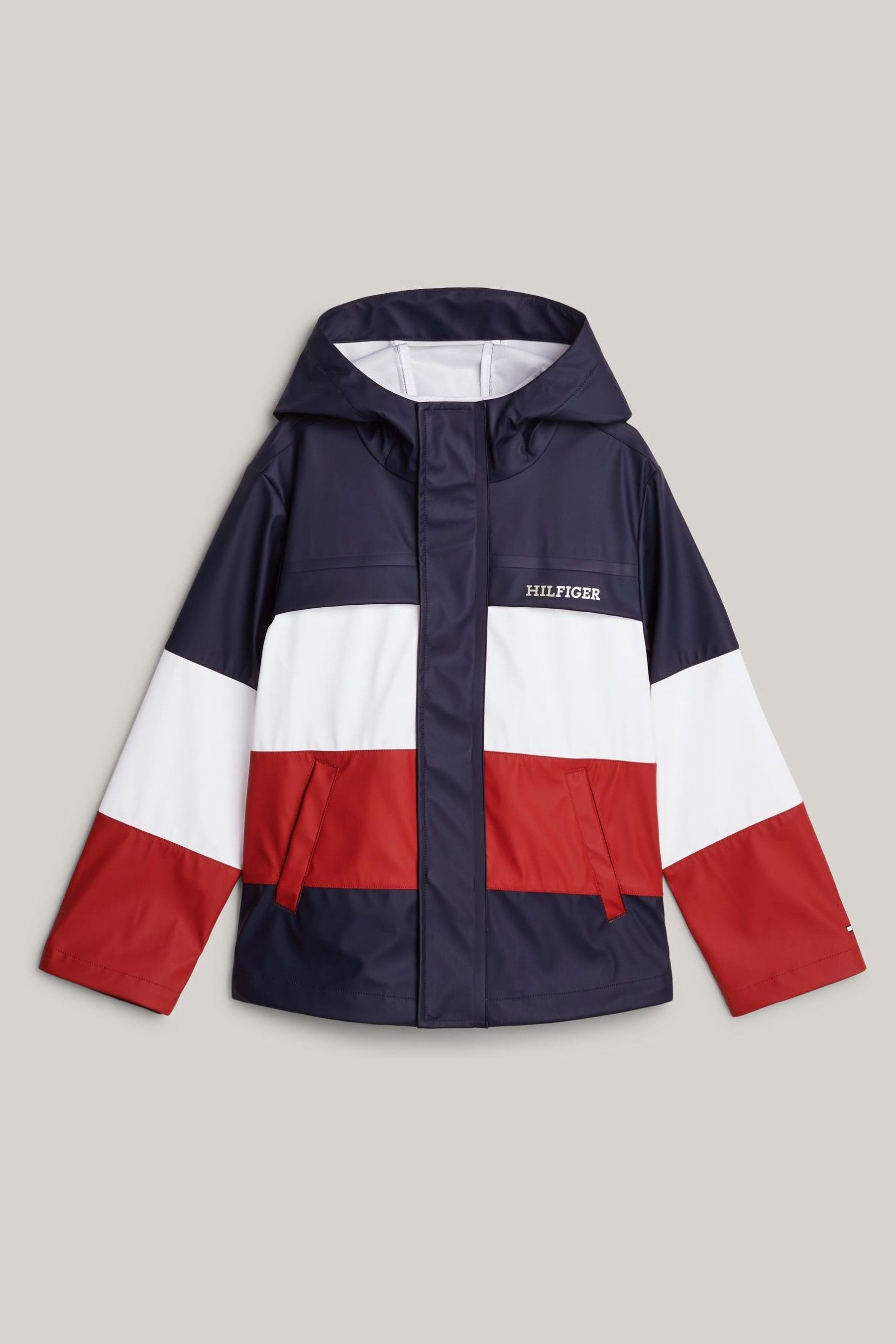 Red hilfiger windbreaker top