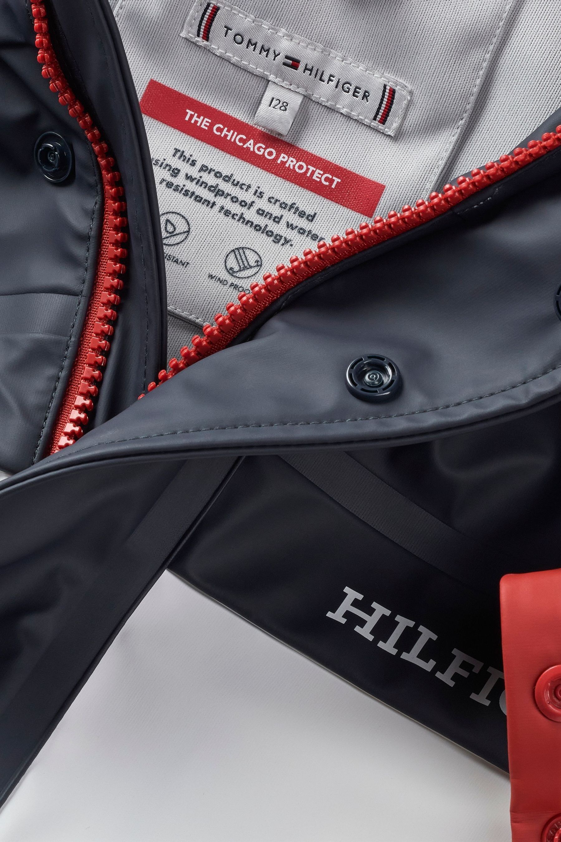 Buy Tommy Hilfiger Red Colourblock Long Windbreaker from Next Singapore