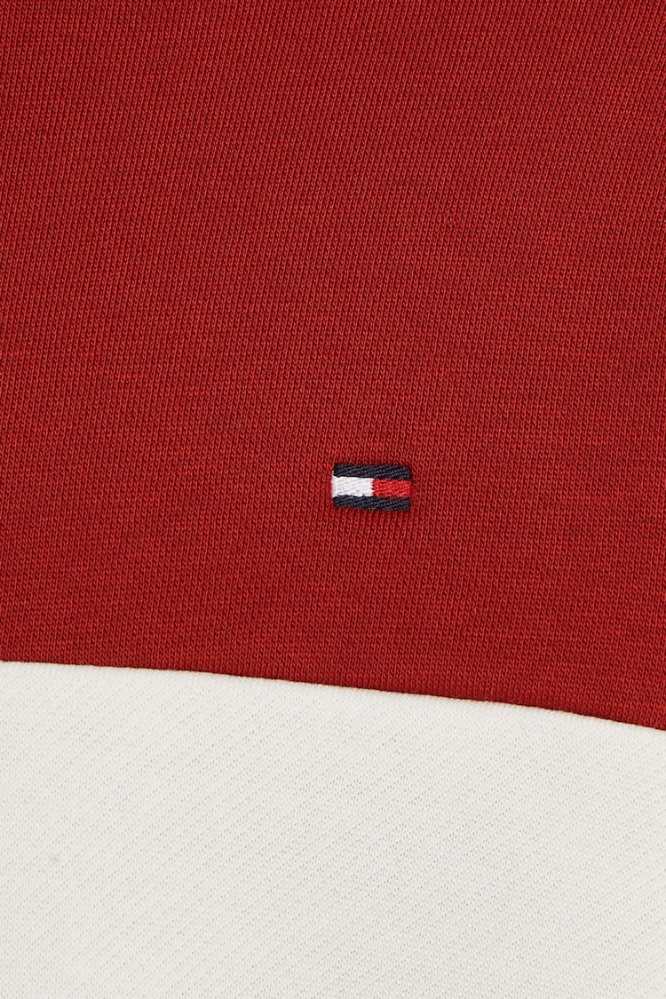 Tommy Hilfiger White Colourblock Fleece Hoodie - Image 5 of 5