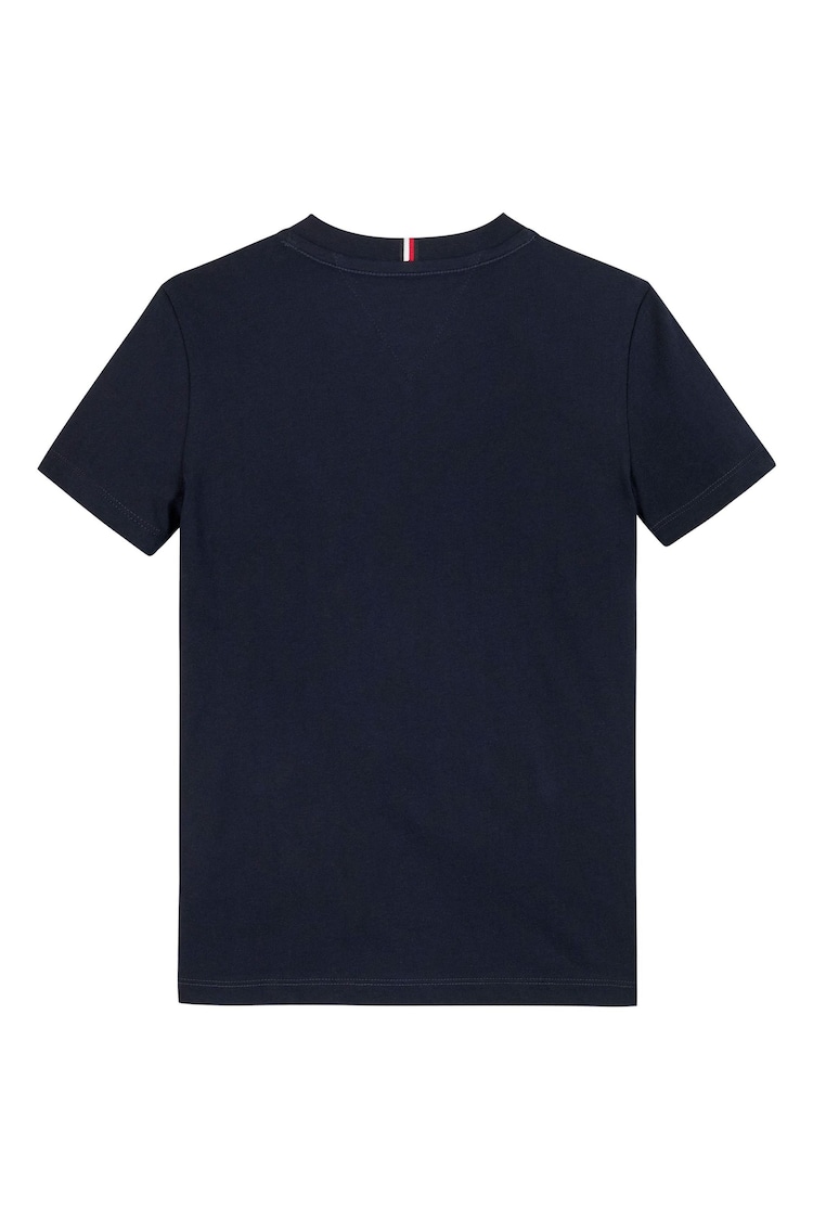 Tommy Hilfiger Blue Regular Fit Print T-Shirt - Image 6 of 6