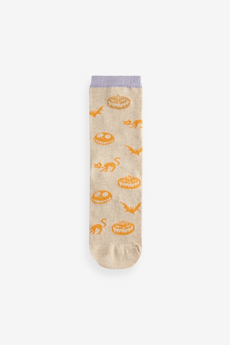 Purple/Orange The Nightmare Before Christmas Ankle Socks 4 Pack - Image 2 of 5