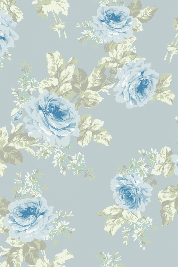 Shabby Chic by Rachel Ashwell® Blue Royal Bouquet A4 Wallpaper Sample - Image 1 of 2