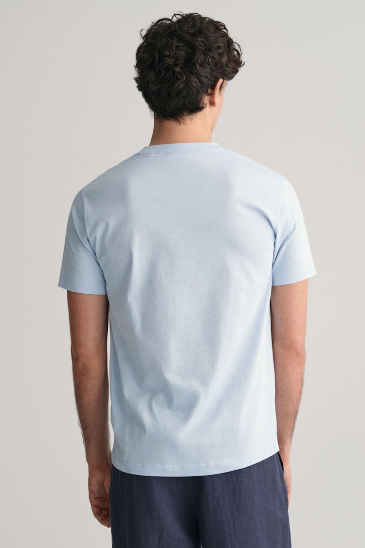 GANT Light Blue Contrast Small Logo T-Shirt - Image 2 of 5