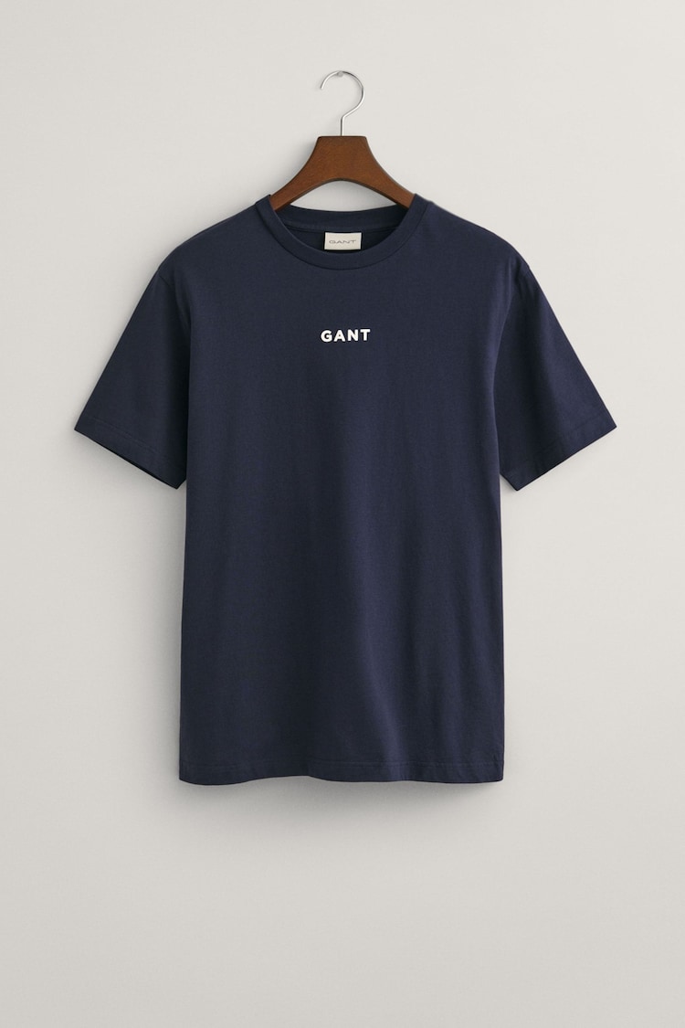 GANT Blue Contrast Small Logo T-Shirt - Image 5 of 5