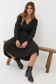 FatFace Black Rosie Midi Dress - Image 6 of 6