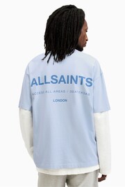 AllSaints Sky Blue Access Short Sleeve Crew T-Shirt - Image 2 of 8