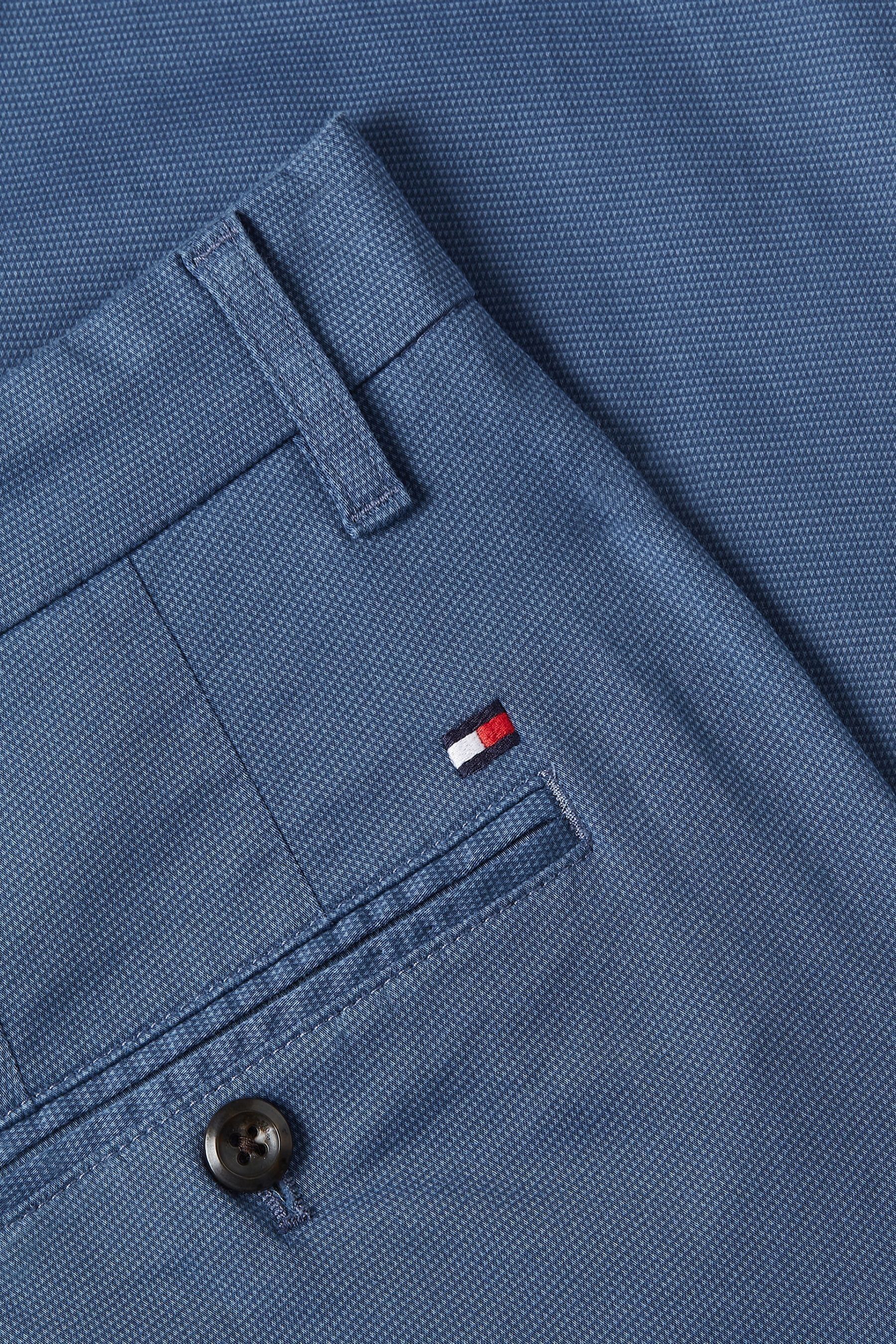 Tommy Hilfiger Blue Denton Printed Chino Trousers