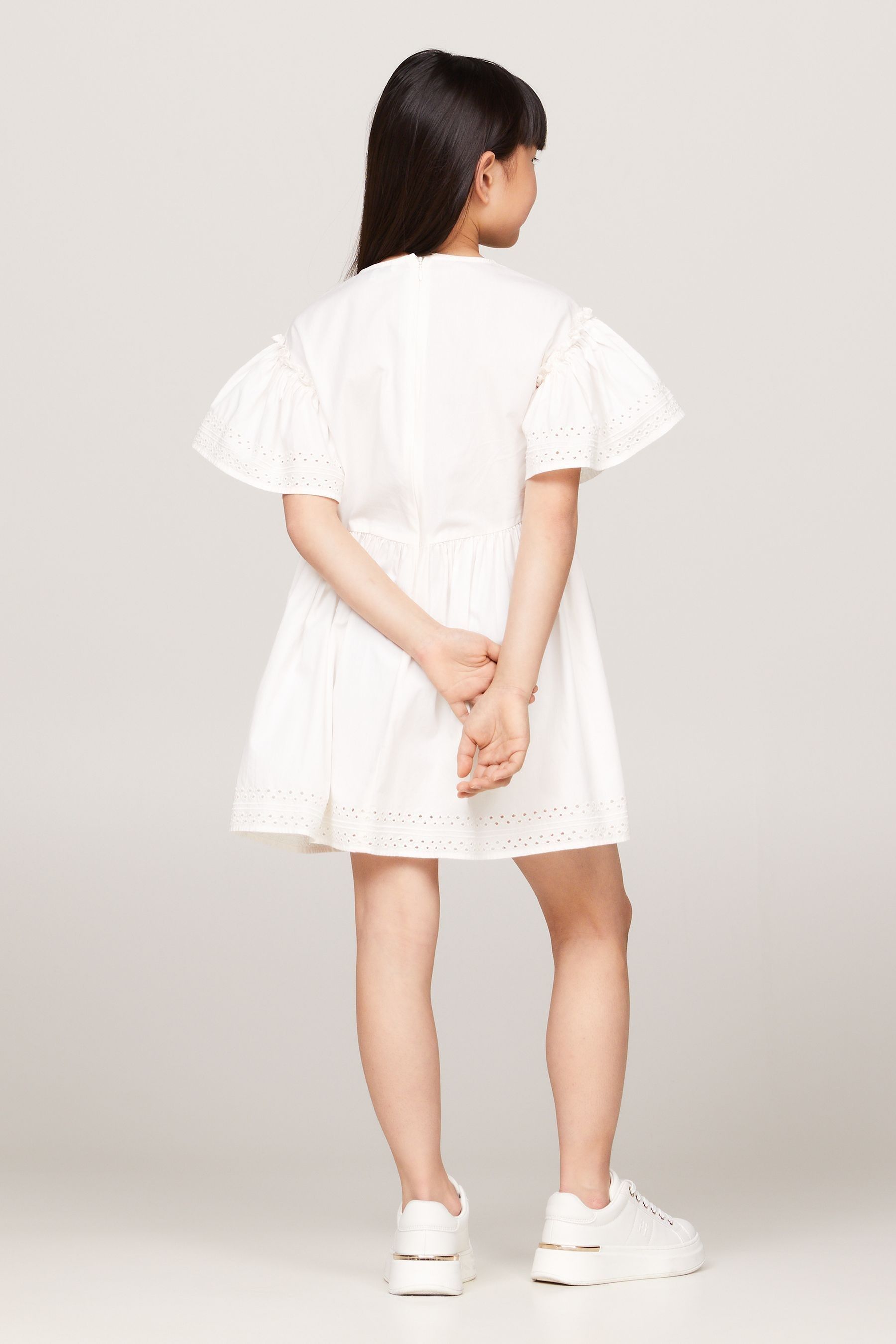 Buy Tommy Hilfiger White Broderie Anglaise Dress from Next Luxembourg