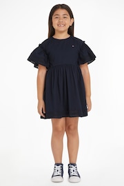 Tommy Hilfiger Blue Broderie Anglaise Dress - Image 1 of 6