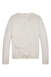 Tommy Hilfiger White Ruffle T-Shirt - Image 5 of 5