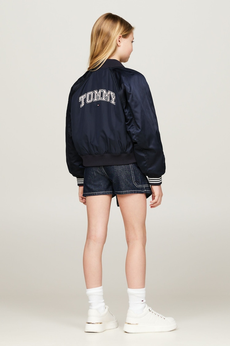 Tommy Hilfiger Blue Varsity Bomber Jacket - Image 2 of 4