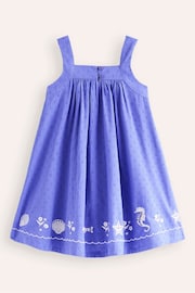 Boden Purple Embroidered Reef Twirly Dress - Image 3 of 4