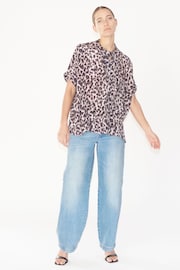 Religion Natural Oversized Blouse in Dip Dye With Tie Neck - Image 3 of 6