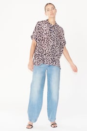 Religion Natural Oversized Blouse in Dip Dye With Tie Neck - Image 4 of 6