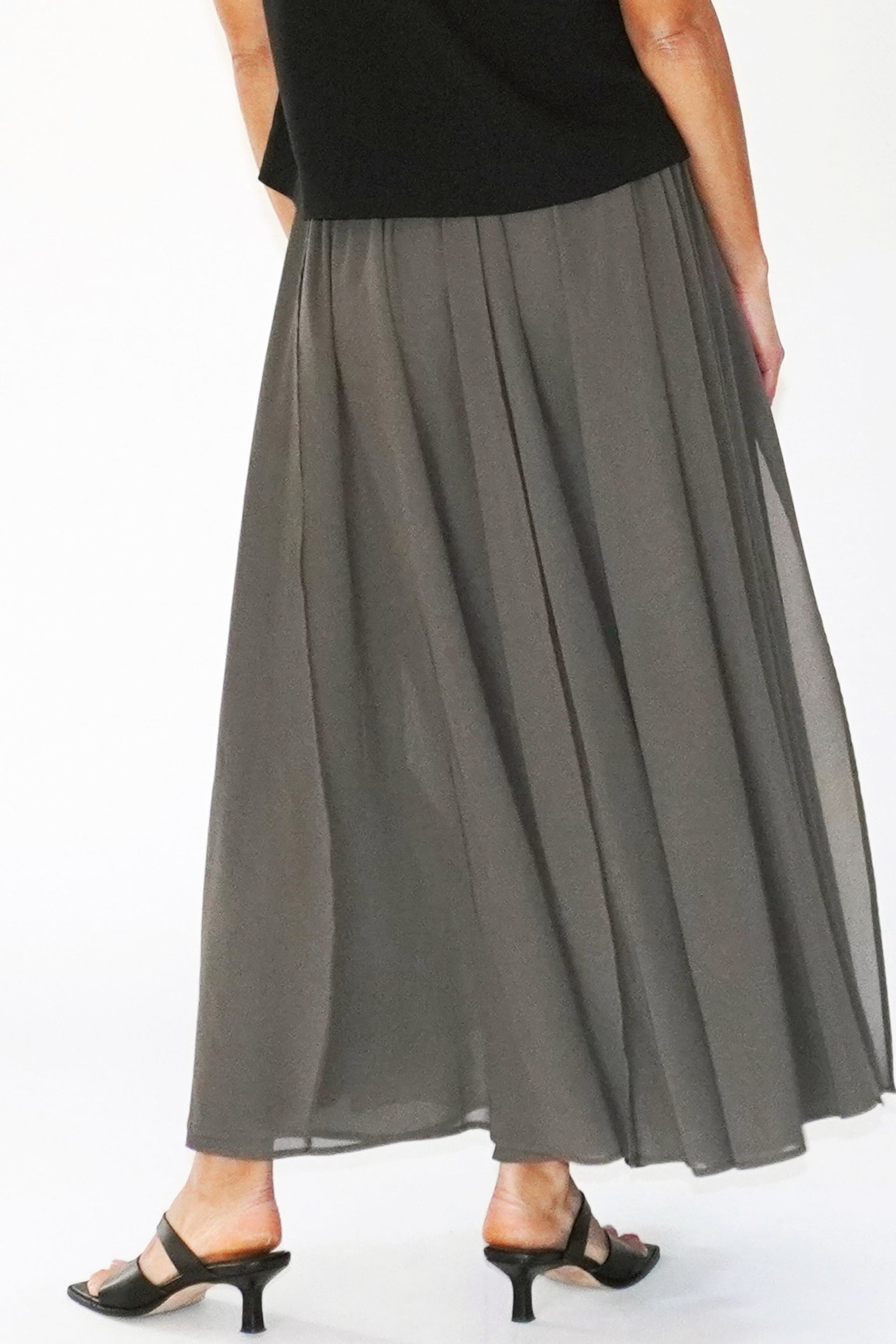 Religion Brown Eligion Floaty Sheer Multi Layered Olsen Maxi Skirt - Image 2 of 6
