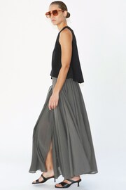 Religion Brown Eligion Floaty Sheer Multi Layered Olsen Maxi Skirt - Image 6 of 6