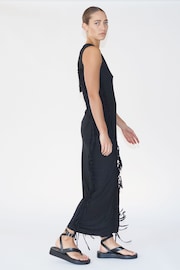 Religion Black Flourish Maxi Jersey Dress With Knots And Tassles - Image 4 of 6