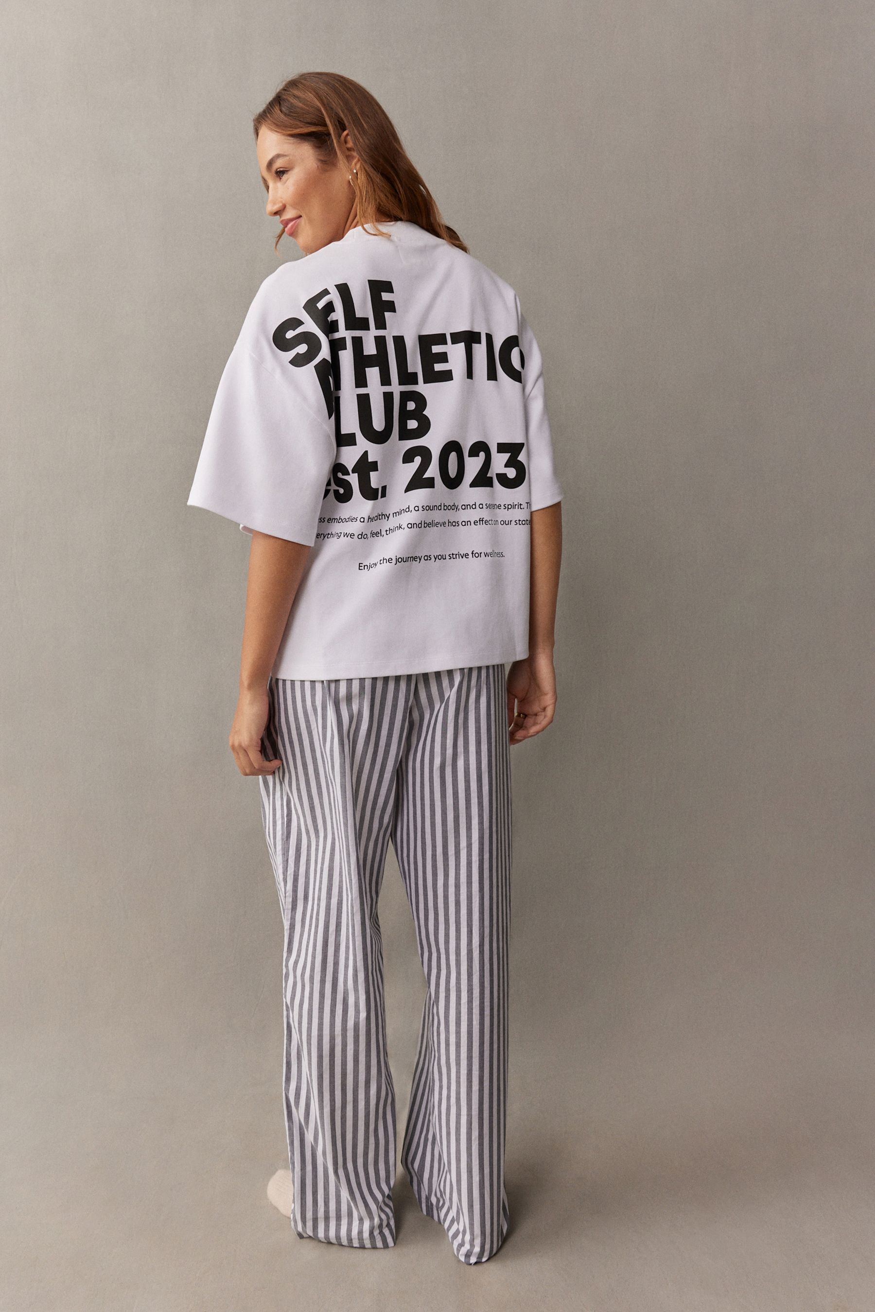 self. Black White 100 Cotton Short Sleeve Pyjamas