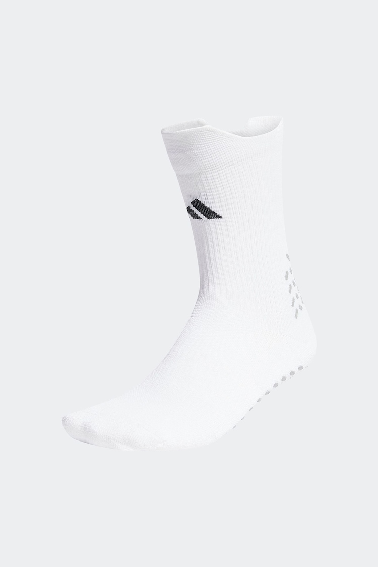 adidas White Football Grip Print CU Socks - Image 1 of 4