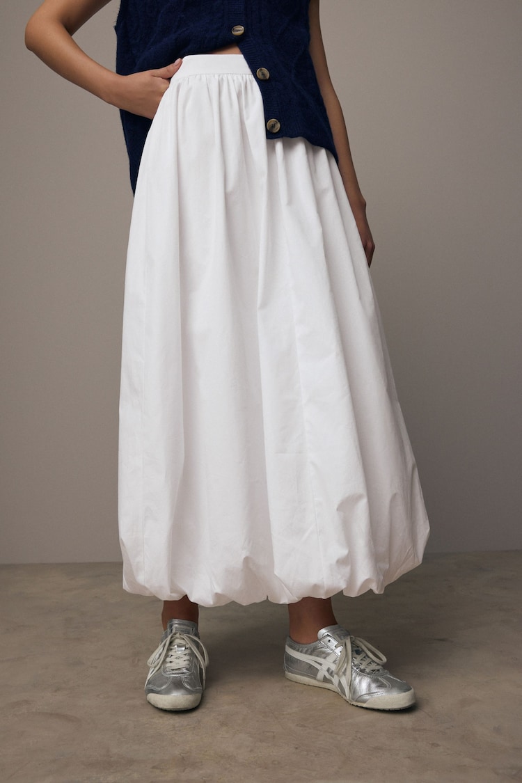 White Bubble Hem Skirt - Image 2 of 6