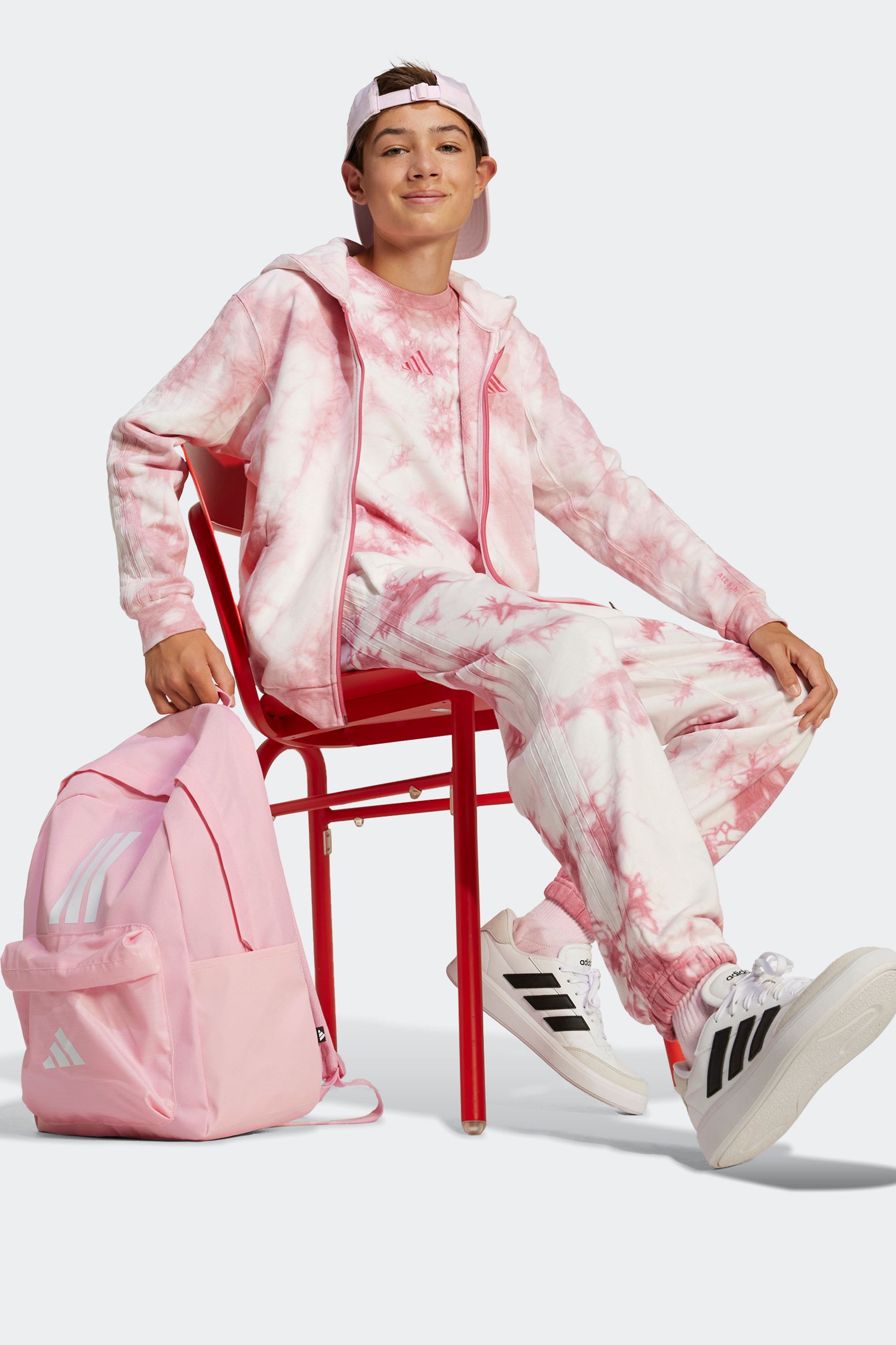 adidas Pink Classic 3 Bar Logo Backpack