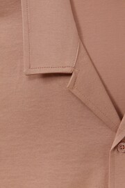 Reiss Dusty Rose Caspa Mercerised Jersey Cuban Collar Shirt - Image 4 of 4